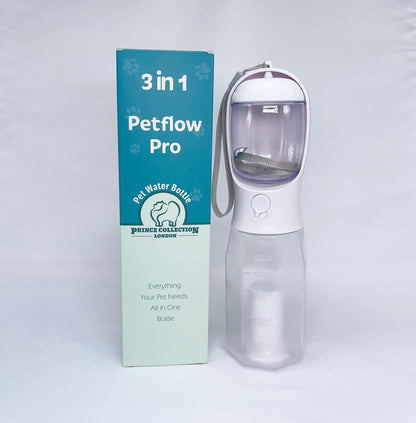 3-In-1 Dog Water Bottle: Food Container, Filter & Poop Bag