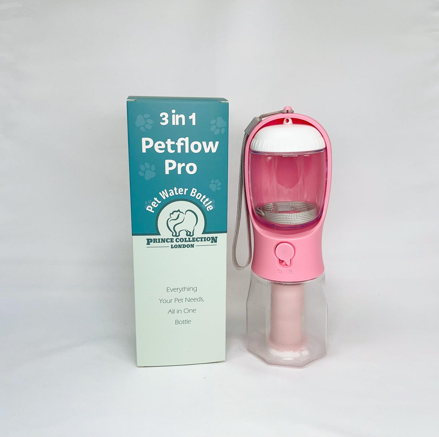 3-In-1 Dog Water Bottle: Food Container, Filter & Poop Bag