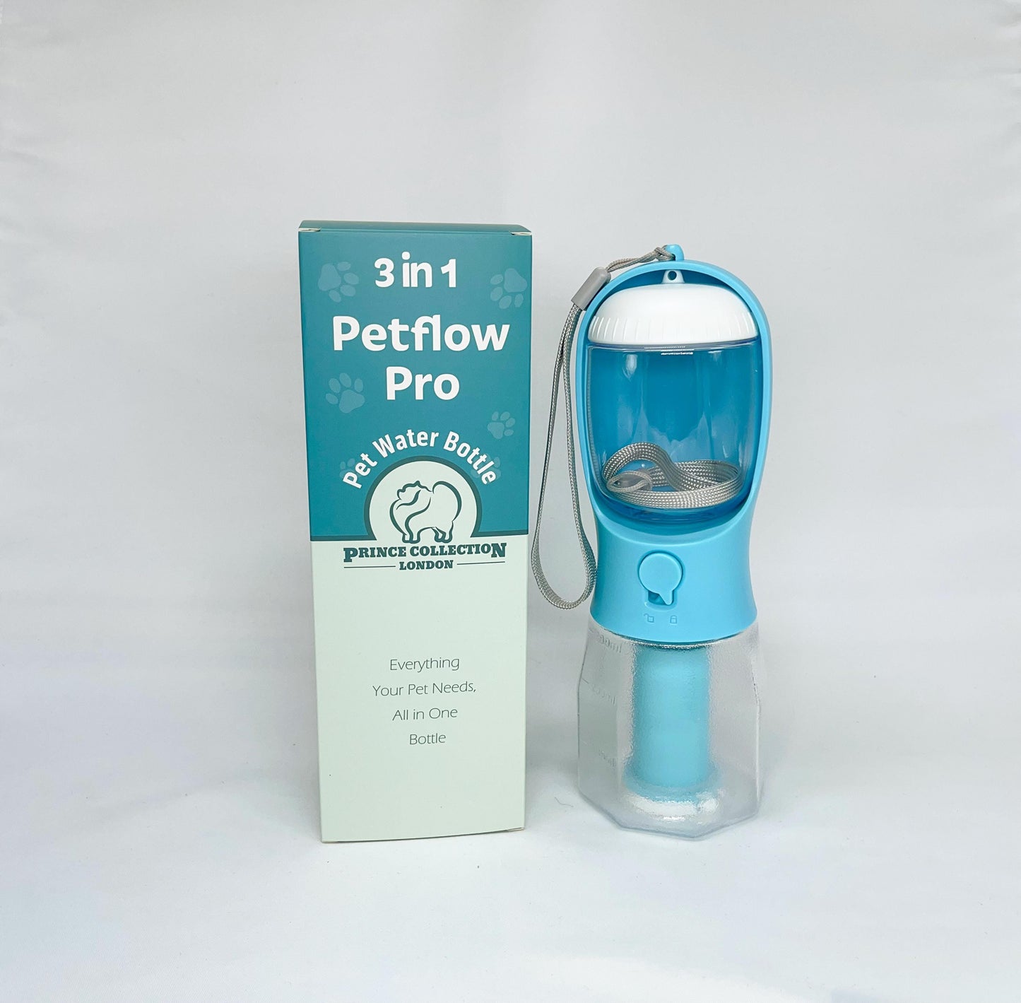 3-In-1 Dog Water Bottle: Food Container, Filter & Poop Bag