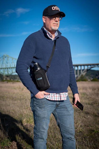 Hydropet Dog Water Bottle: Stainless Steel with Dual Bowls & Neoprene Bag