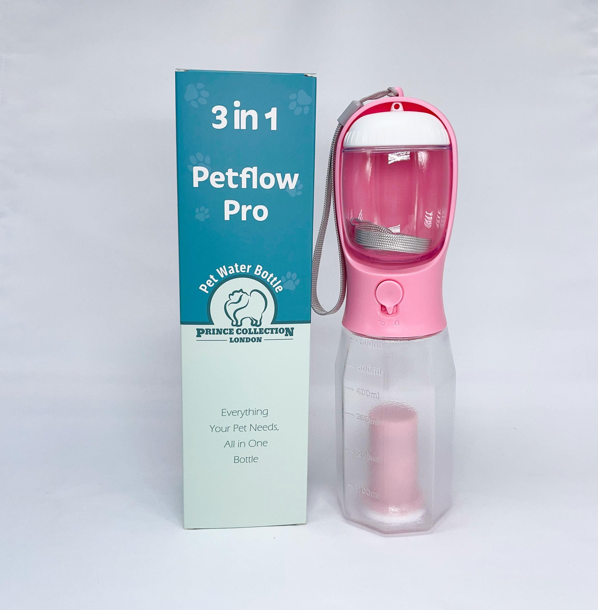 3-In-1 Dog Water Bottle: Food Container, Filter & Poop Bag