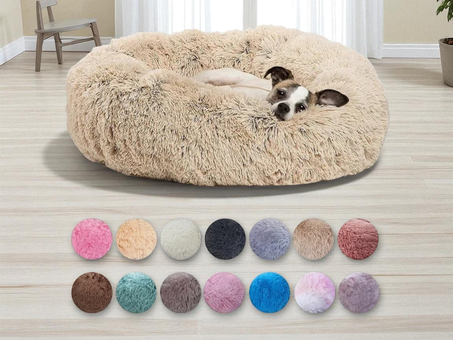 Fluffy Plush Calming Pet Bed: Winter Warm Dog & Cat Bed