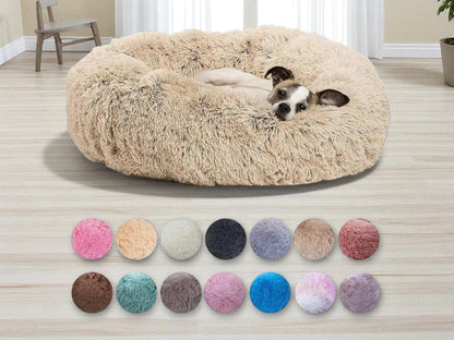 Fluffy Plush Calming Pet Bed: Winter Warm Dog & Cat Bed