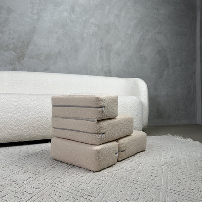 Soft Pet Stairs for Small Dogs & Cats, 2, 3 or 4 Step Foam Ramp, Dog Steps for Bed, Dog Stairs with Removable Cover