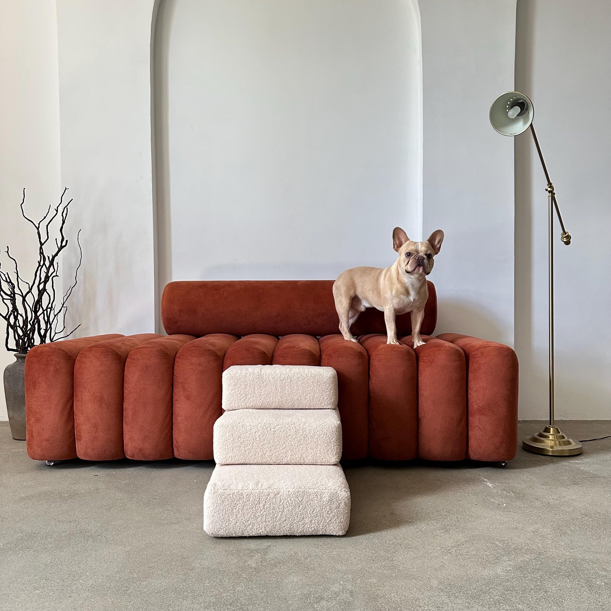 Soft Pet Stairs for Small Dogs & Cats, 2, 3 or 4 Step Foam Ramp, Dog Steps for Bed, Dog Stairs with Removable Cover