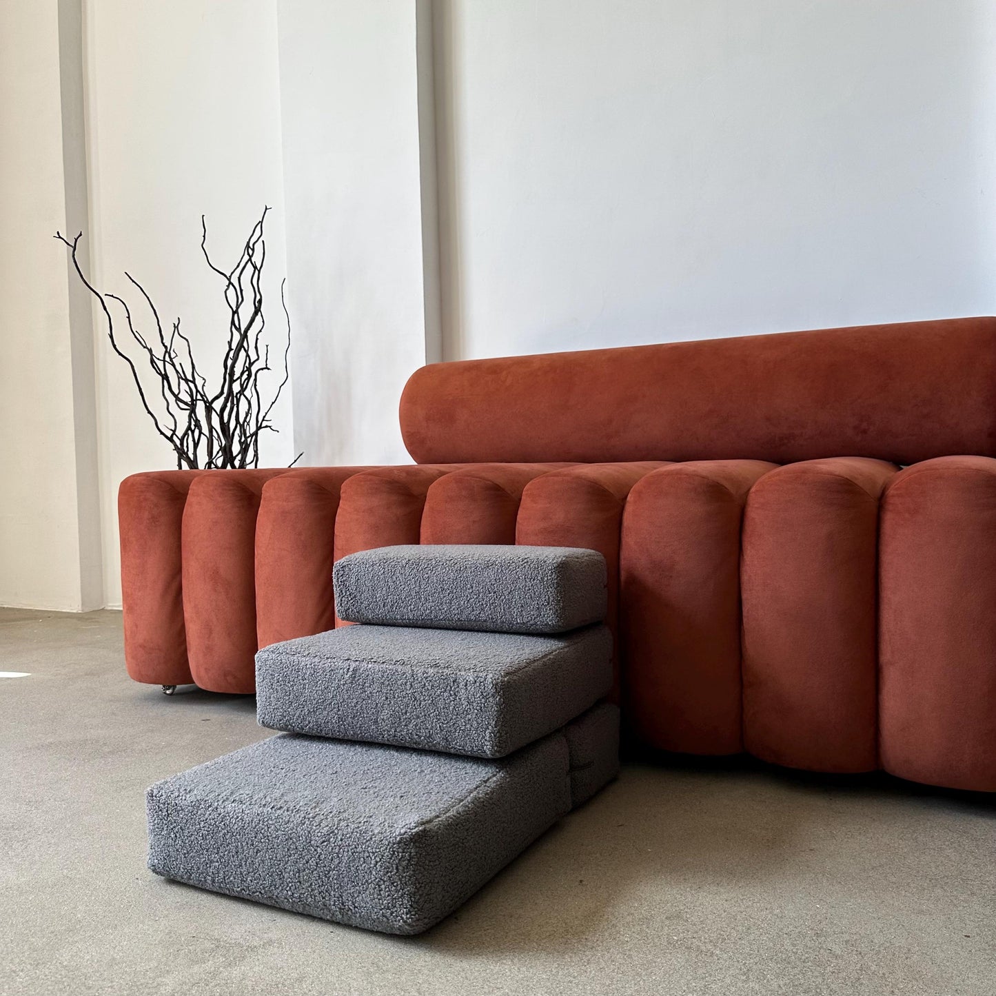 Soft Pet Stairs for Small Dogs & Cats, 2, 3 or 4 Step Foam Ramp, Dog Steps for Bed, Dog Stairs with Removable Cover