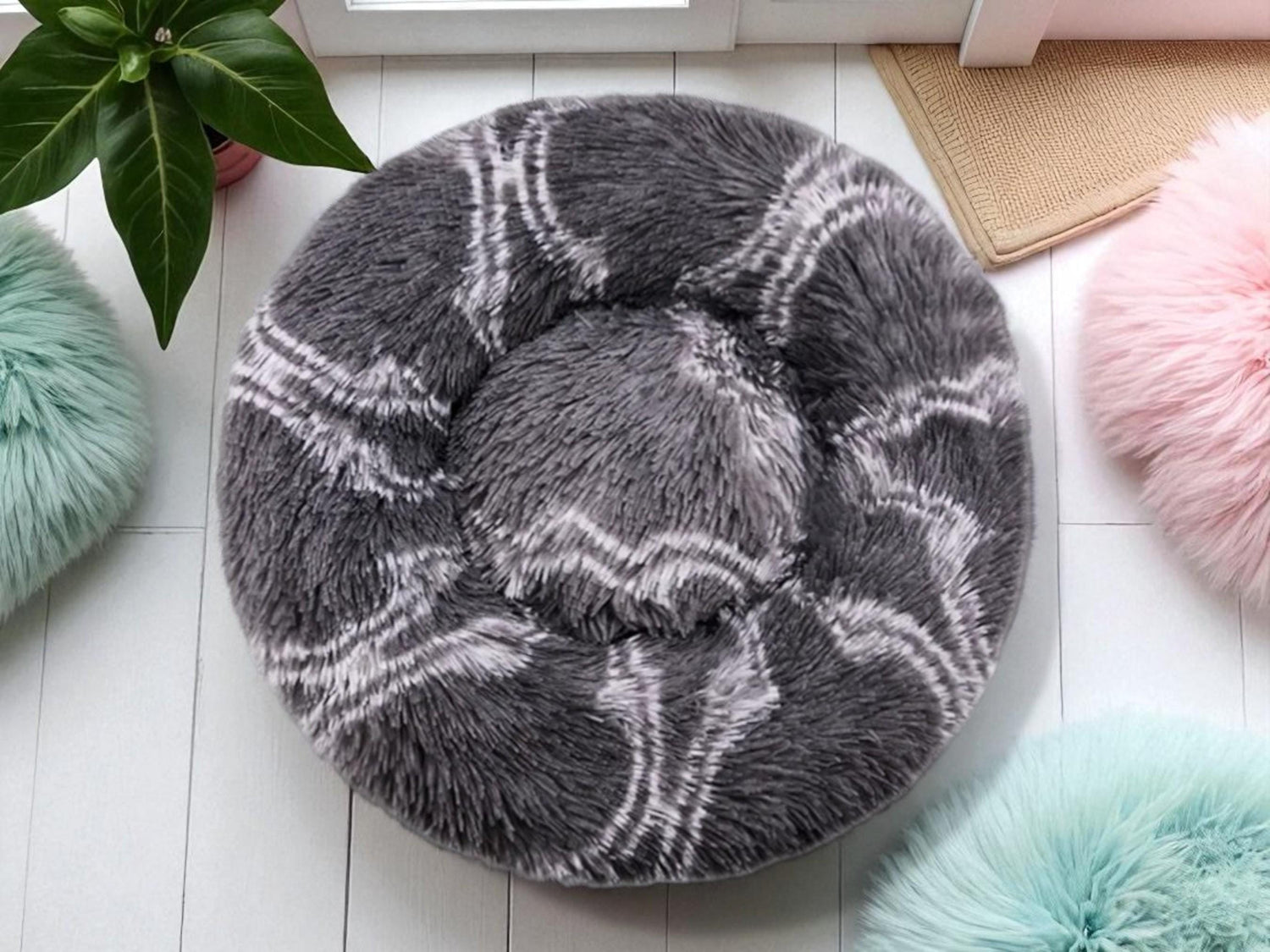 Fluffy Plush Calming Pet Bed: Winter Warm Dog & Cat Bed