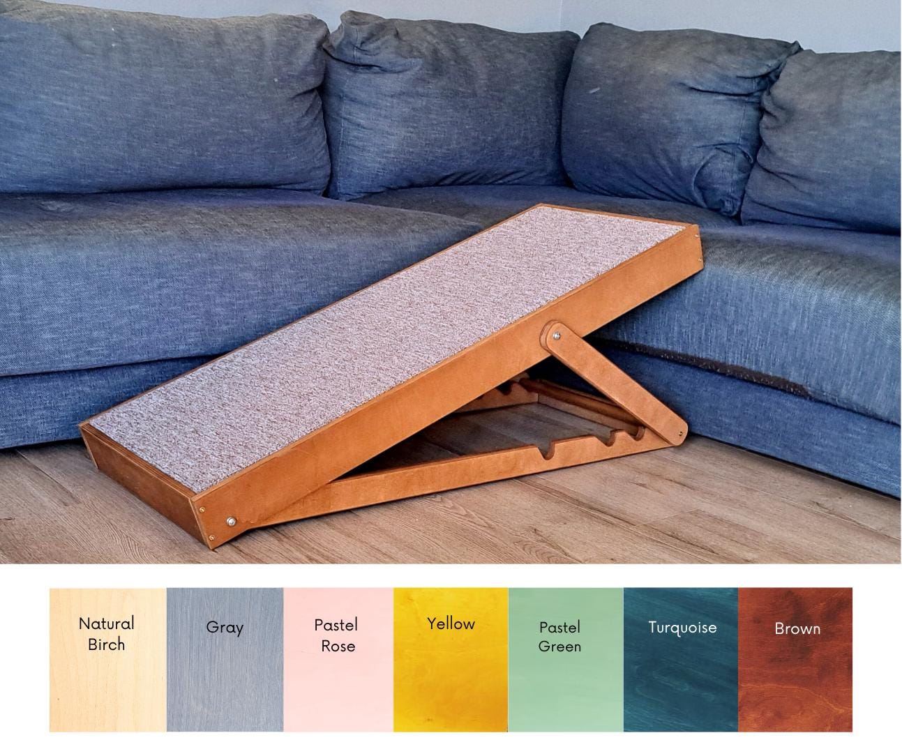 Adjustable Dog Ramp, Modern Cat Stairs, Foldable Pet Steps