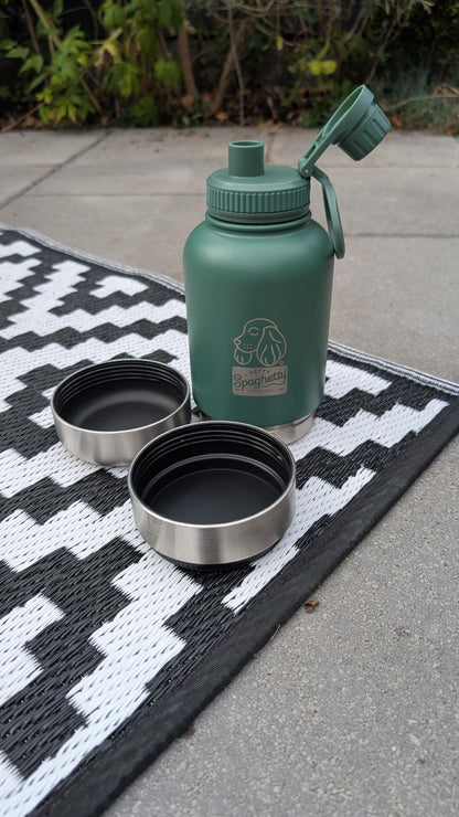 3 in 1 Dog Water Bottle and Bowls Flask